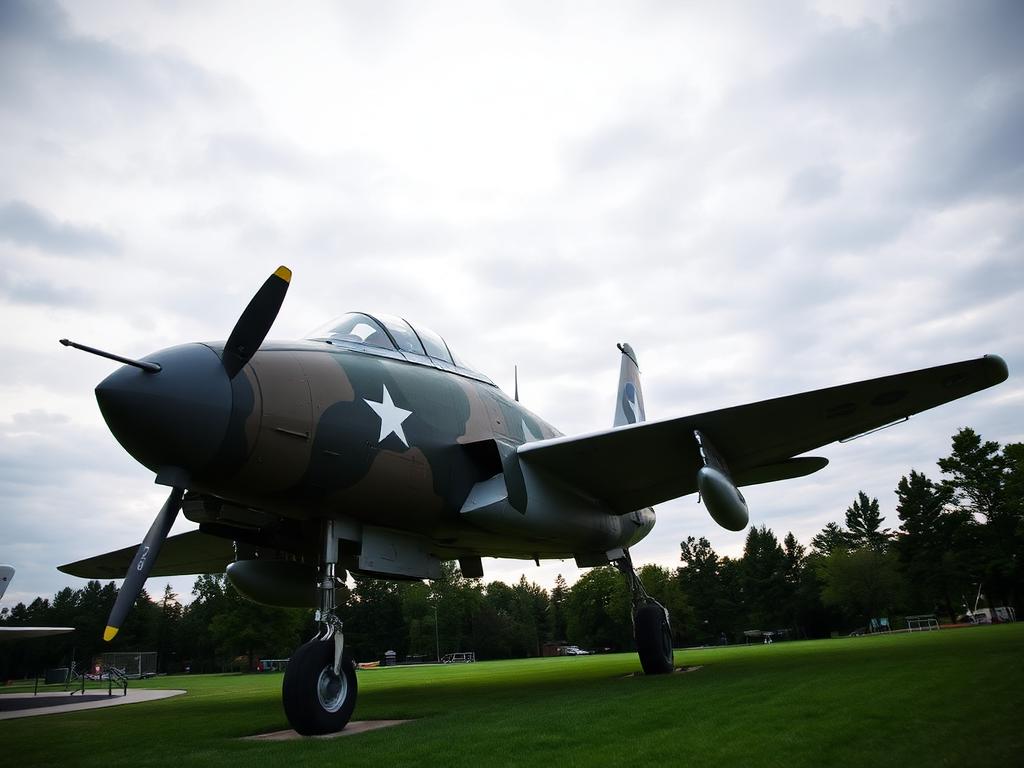 Republic F-105 Thunderchief fighter-bomber on display at the museum grounds